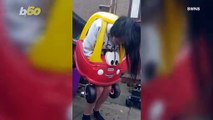 Car Troubles? Woman Jokingly Tries to Fit into Toy Car, Gets Stuck for An Hour!