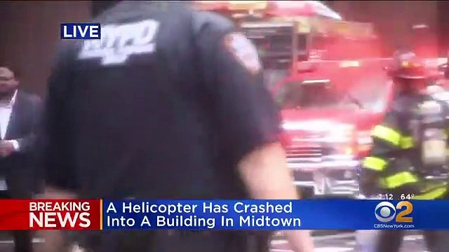 New York : Un hélicoptère a heurté un immeuble sur la 7e avenue, au nord du Centre Park à Manhattan annoncent les pompiers de la ville