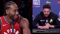 Klay Thompson MOCKS Kawhi Leonard's Laugh As He Gets Cocky Before Game 5!