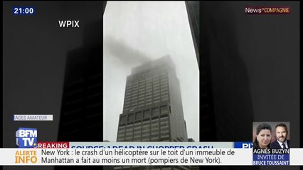 Un mort dans le crash d'un hélicoptère sur le toit d'un immeuble de Manhattan à New York