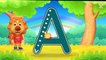 How to Write Alphabet Tracing, Capital Letters  A B C D uppercase , ABC Songs for Children