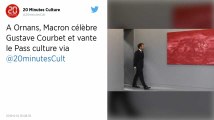Dans le Doubs, Emmanuel Macron célèbre Gustave Courbet et vante le Pass culture