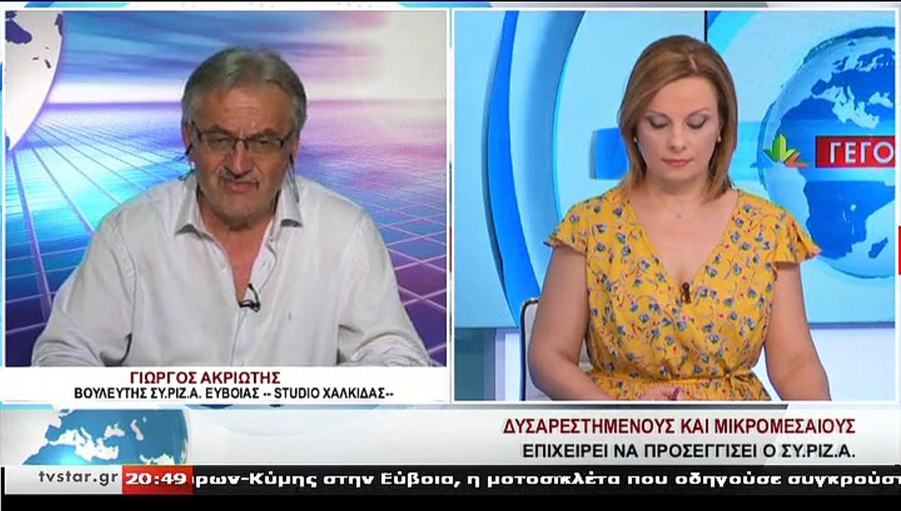 Ο βουλευτής ΣΥΡΙΖΑ Εύβοιας Γ. ΑΚΡΙΩΤΗΣ, στο STA...