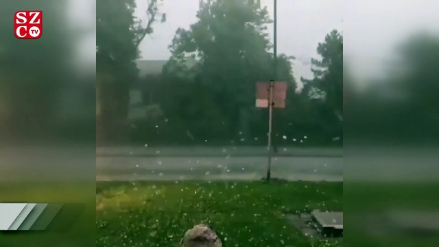 Haziran ayında 6 cm'lik dolu yağdı!