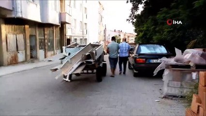 Tekirdağ'da çaldığı demirleri at arabasına yükleyen şahıs yakalandı