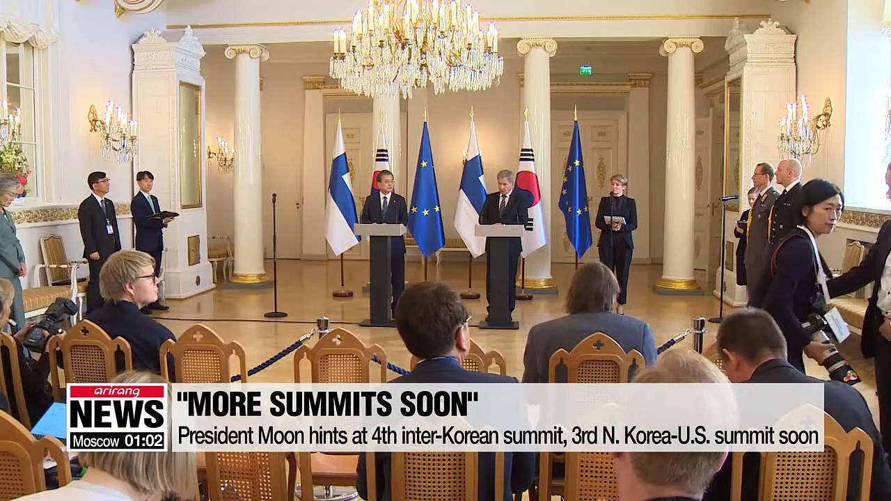 Moon express hope fourth inter-Korean summit and N. Korea-U.S. summit to take place soon