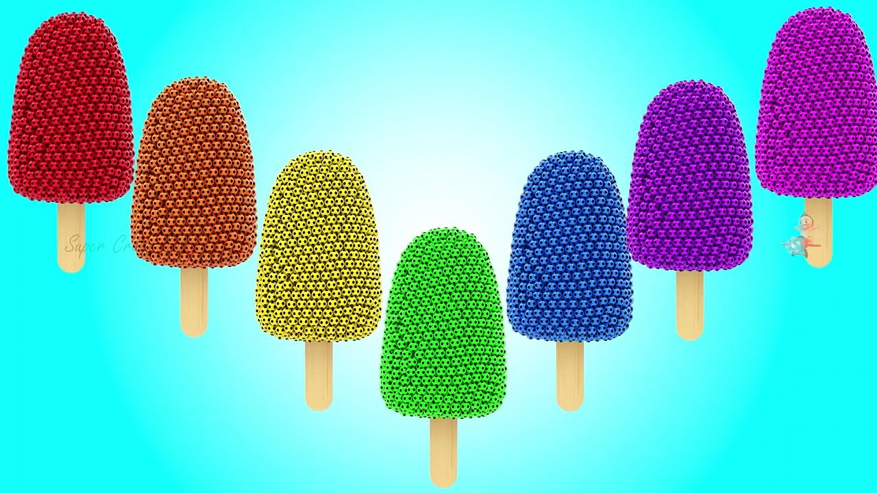 Popsicle Ice Cream Color Balls Shapes 3D - Learning Colors for Children Kids Educational