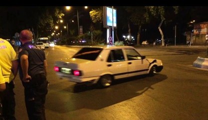 Trafikte yüksek sesten ceza kesilen sürücü drift yaparak tepki gösterdi