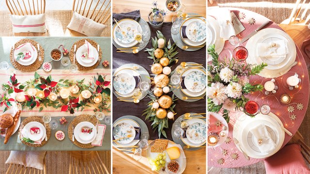 3 mesas de Navidad ¿Cuál es tu estilo?