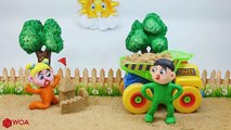 Funny Play Doh Stop Motion Baby Superheroes Go Fishing  Play Doh Cartoons For Kids