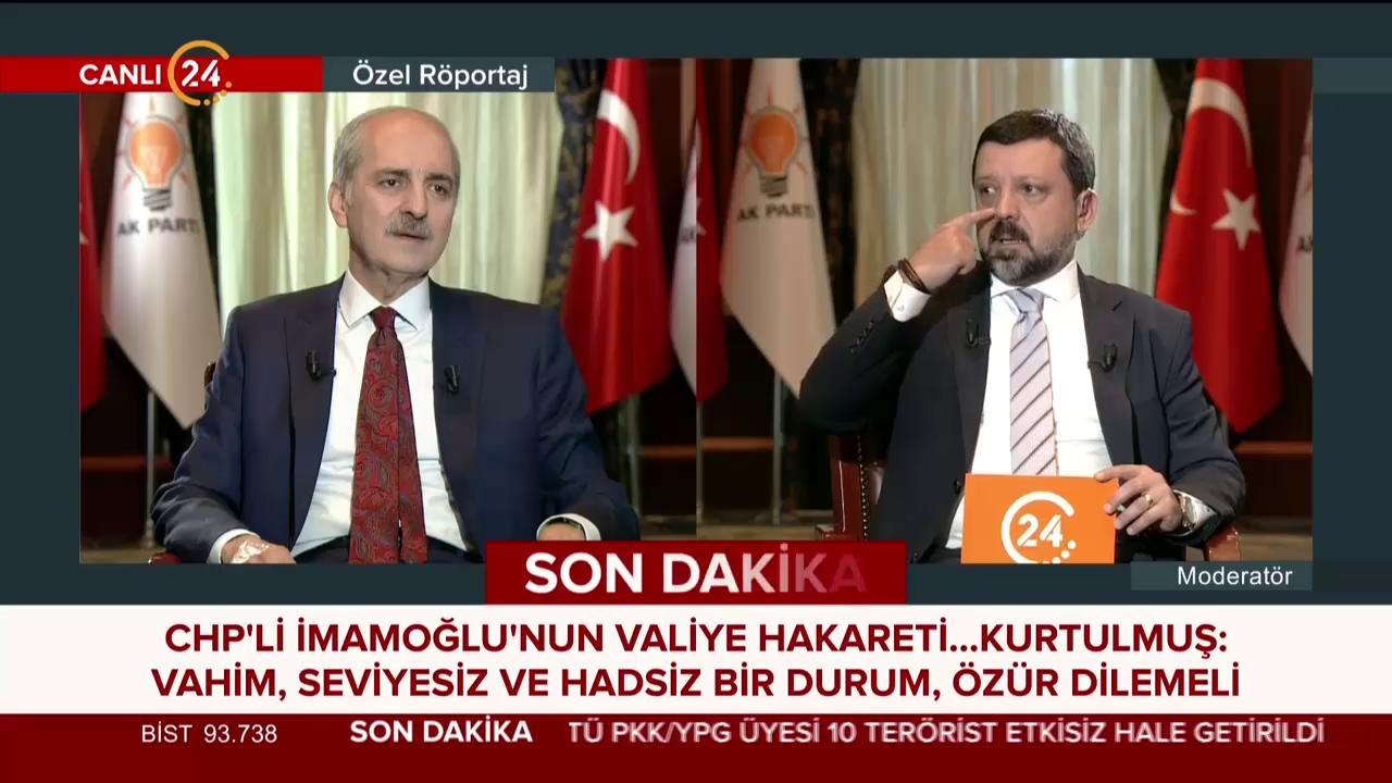 Numan Kurtulmuş 24'te
