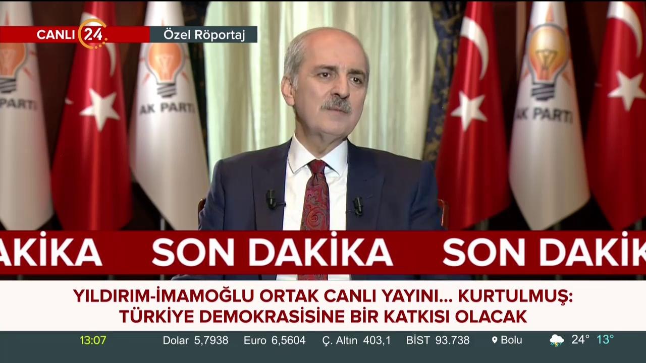 Numan Kurtulmuş 24'te