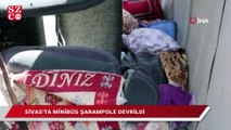 Sivas’ta minibüs şarampole devrildi: 16 yaralı