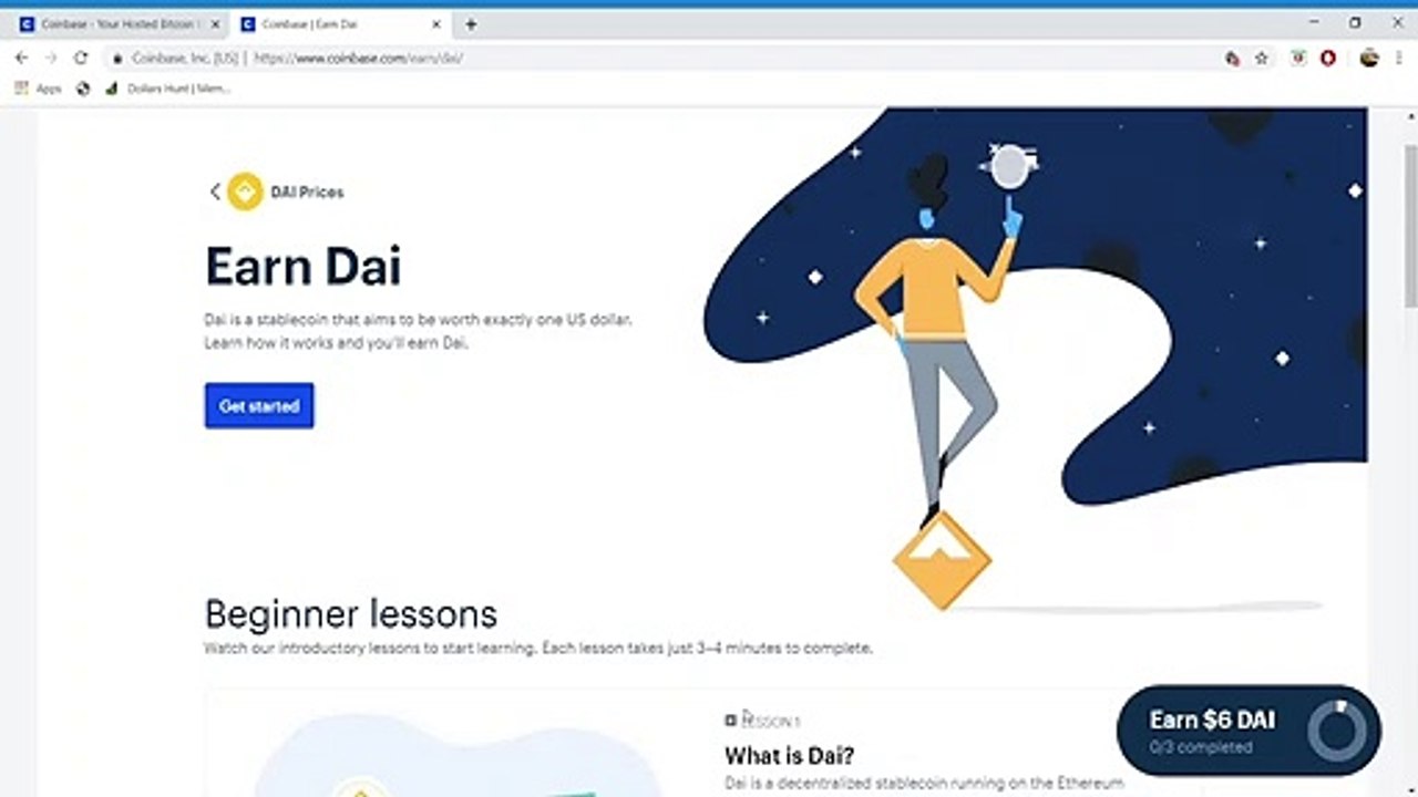 Earn Free Cryptocurrency in Coinbase