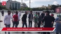 Çağlayan Adliyesi önünde hareketli anlar