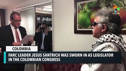 FARC Leader Jesus Santrich Sworn In As Legislator