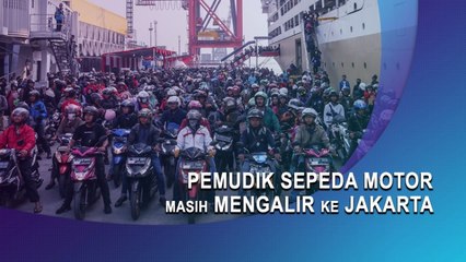 Pemudik Sepeda Motor Masih Mengalir ke Jakarta