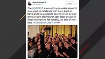 Obama Tweets Support For Women's National Soccer Team With Throwback Photo