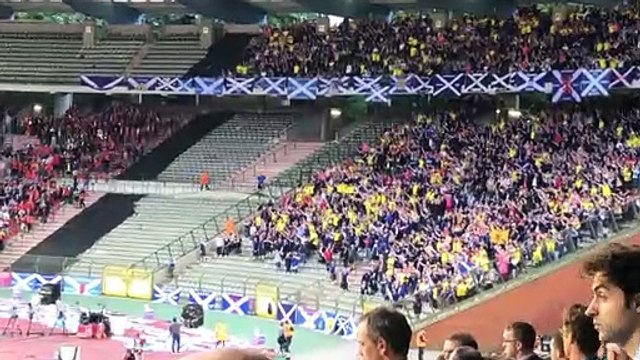 Belgique-Ecosse: le somptueux hymne des supporters écossais