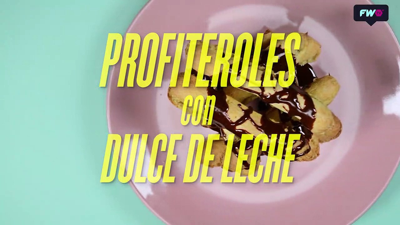 Profiteroles rellenos de Dulce de Leche