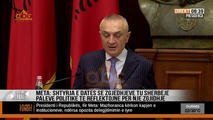 Presidenti Meta nenshkruan Live anulimin e dates se zgjedhjeve 30 Qershor