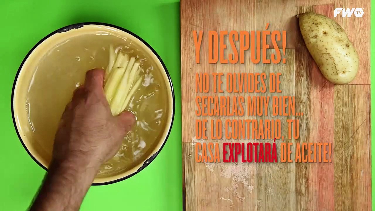 Receta fácil de Papas Fritas crocantes