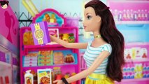 Barbie Bedroom Doll Morning Routine - Toy Grocery Store,  Doll house kitchen - Kids Toy Video