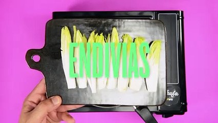 Ensalada de Endivias, frutas y queso Azul