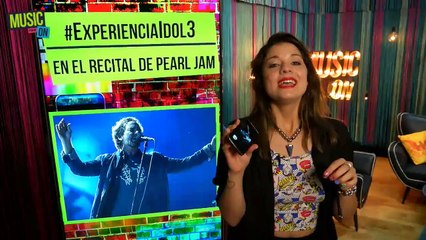 Dakyta en el recital de Pearl Jam en La Plata copn su Alkatel Idol 3