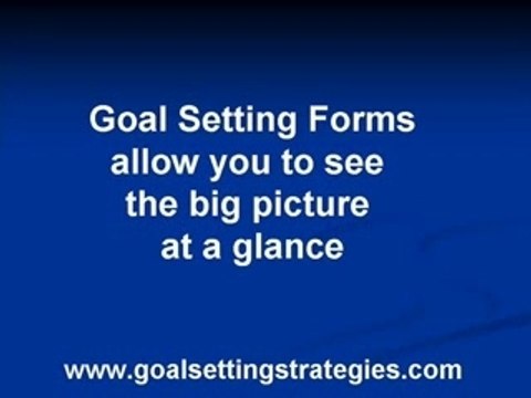 goal setting forms