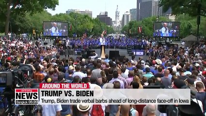 Trump, Biden trade verbal barbs ahead of long-distance face-off in Iowa