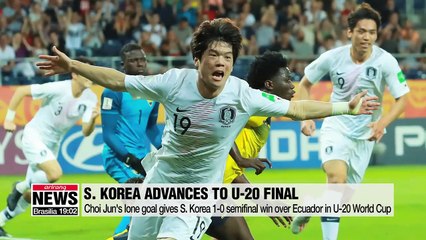 S. Korea advances to first U-20 World Cup final with 1-0 win over Ecuador