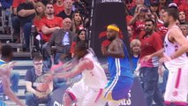 Cousins and Leonard exchange key blocks
