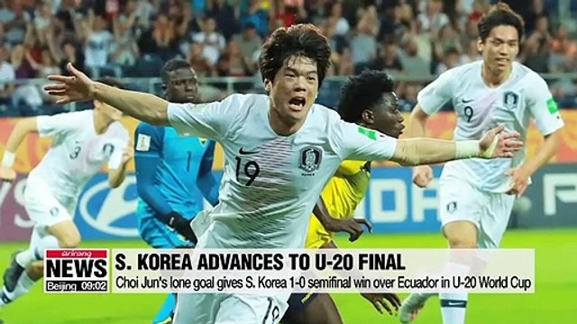 S. Korea advances to first U-20 World Cup final with 1-0 win over Ecuador