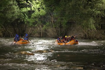 Rafting Dünya Şampiyonası'nda gece yarışları yapıldı