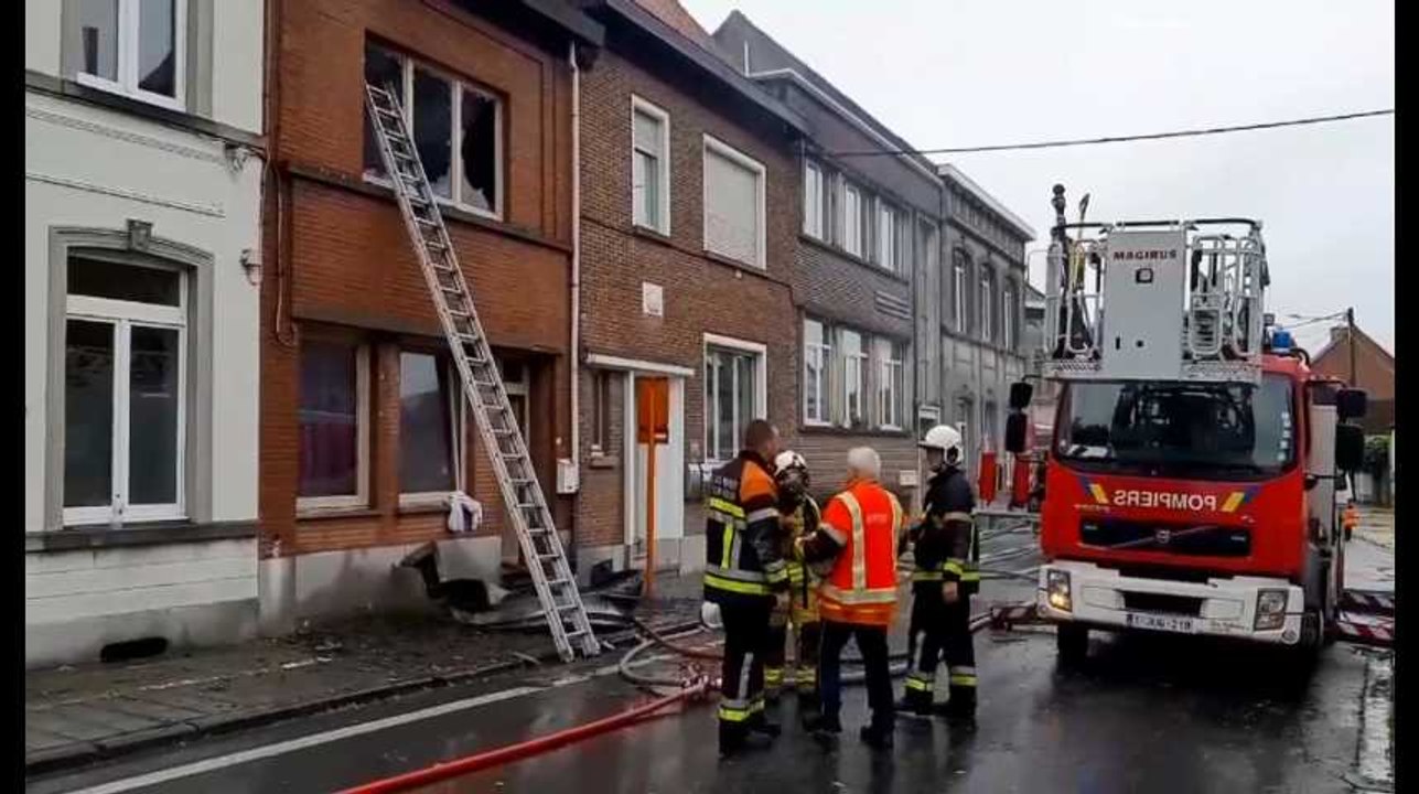 Un incendie a ravagé une maison de la rue Saint-Martin à Leuze-en-Hainaut