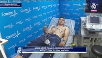Luka Jovic pasa el reconocimiento médico antes de su presentación con el Real Madrid
