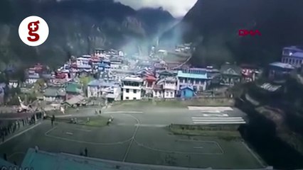Nepal'deki uçak kazasına ait yeni görüntüler