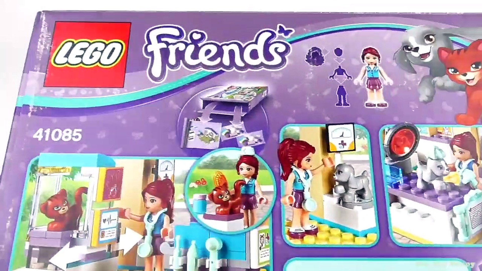 klassisk kom sammen skyde LEGO Friends Vet Clinic (41085) - Toy Unboxing and Speed Build - video  Dailymotion