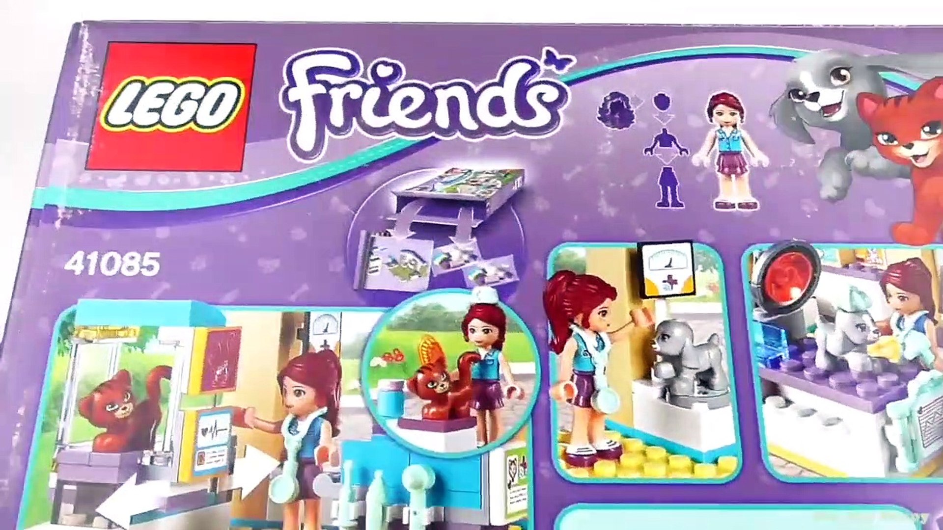 LEGO Friends Vet Clinic (41085) - Toy Unboxing and Speed Build - video  Dailymotion