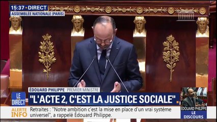 Édouard Philippe assure que le nouveau système de retraite "garantira que les personnes qui ont travaillé toute leur vie ne gagnent pas mois de 85% du SMIC"