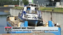 S. Korean team searching for missing people in salvaged Danube boat