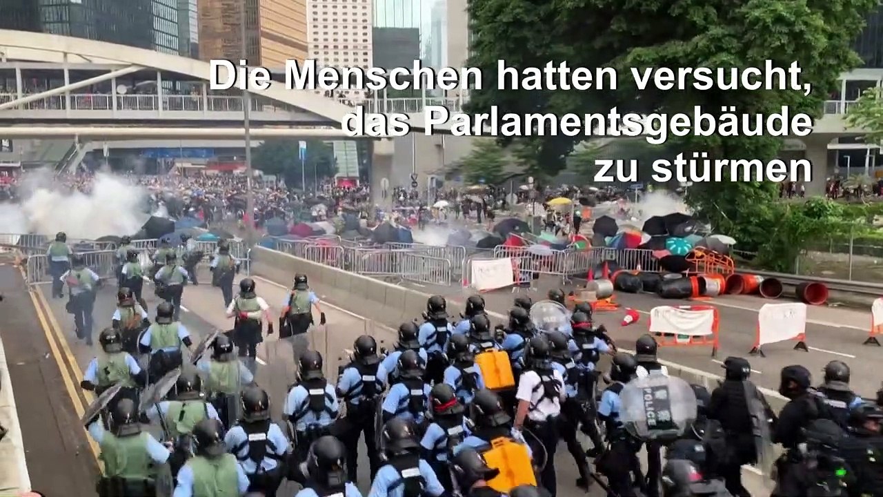 Heftige zusammenstöße in hongkong