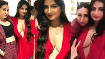 Sonam Kapoor Sister Rhea Kapoor Hot In OPEN Dress Partying With Karishma Kapoor