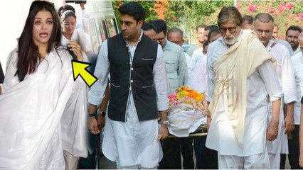 Aishwarya Rai EM0TIONAL with Bachchan Family For Nidhan of Amitabh Bachchan Secretary