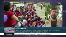 Sindicatos de Costa Rica rechazan políticas regresivas de Alvarado