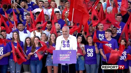 Report TV -Sot ditëlindja e PS-së dhe Bashës, Rama: I uroj shëndet, por jo fitore