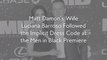 Matt Damon’s Wife Luciana Barroso Followed the Implicit Dress Code at the Men in BlackPremiere