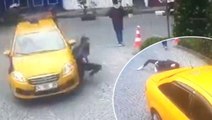 İstanbul'da korkunç an! Taksici genç kızı böyle ezdi