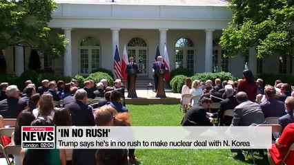 Trump says he's in no rush to make nuclear deal with N. Korea